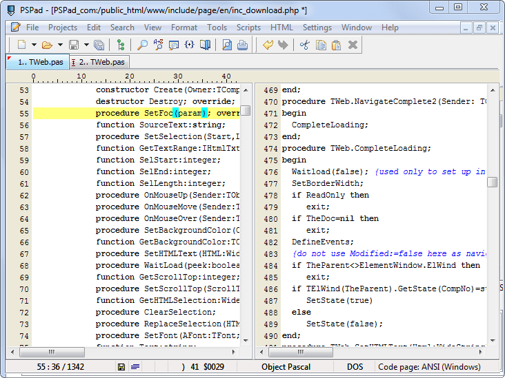 PSPad Text editor for windows 2023